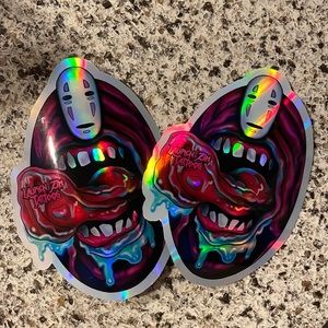Holographic No Face Stickers
